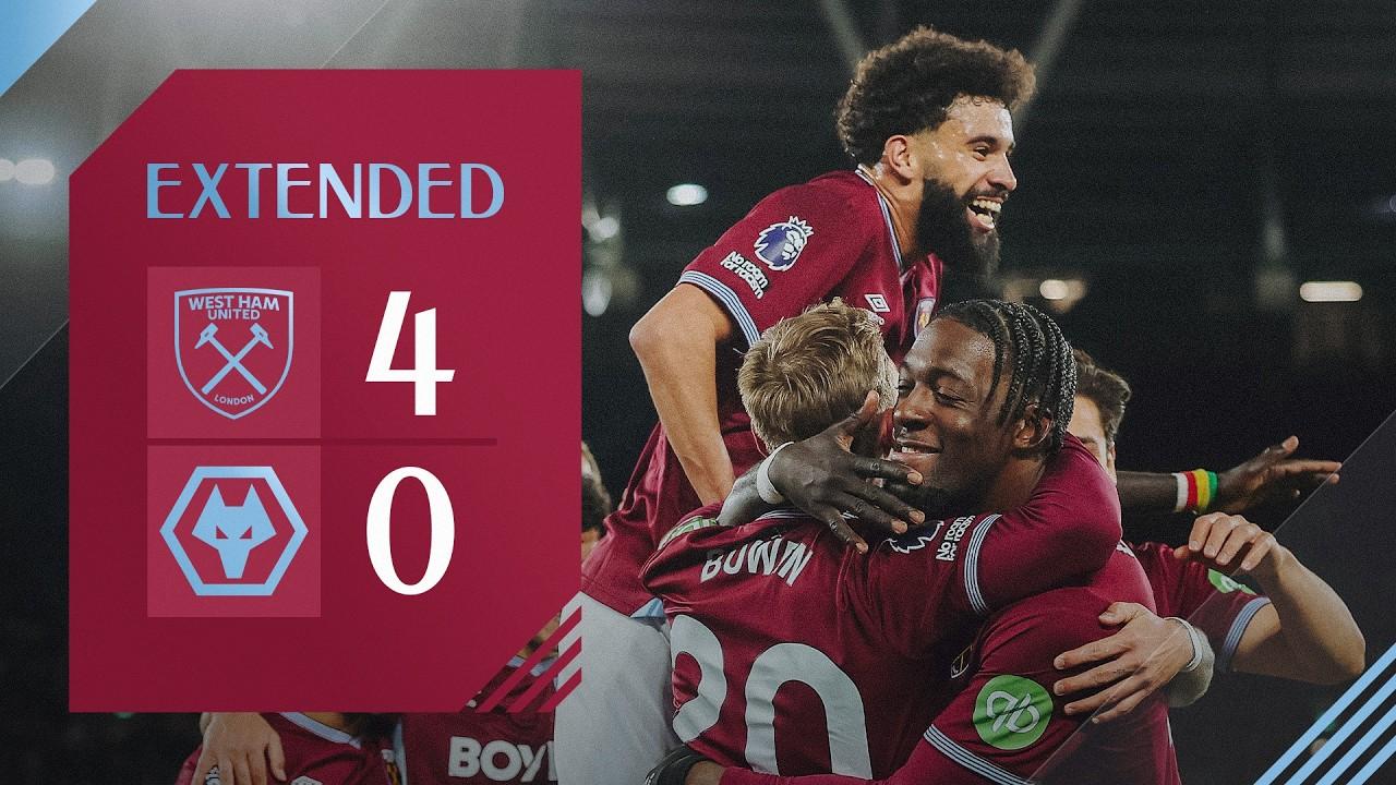 Dinos and Taty Crush Wolves ⚒️ | West Ham 4-0 Wolves | Premier League Extended Highlights