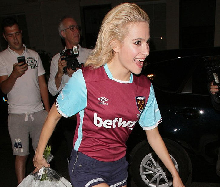 Pixie Lott Leads Celeb Support West Ham United 