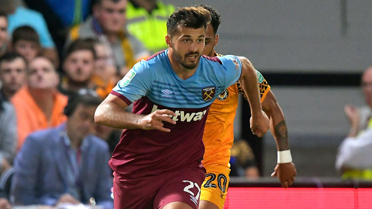 Albian Ajeti's debut came in the Carabao Cup win at Newport County
