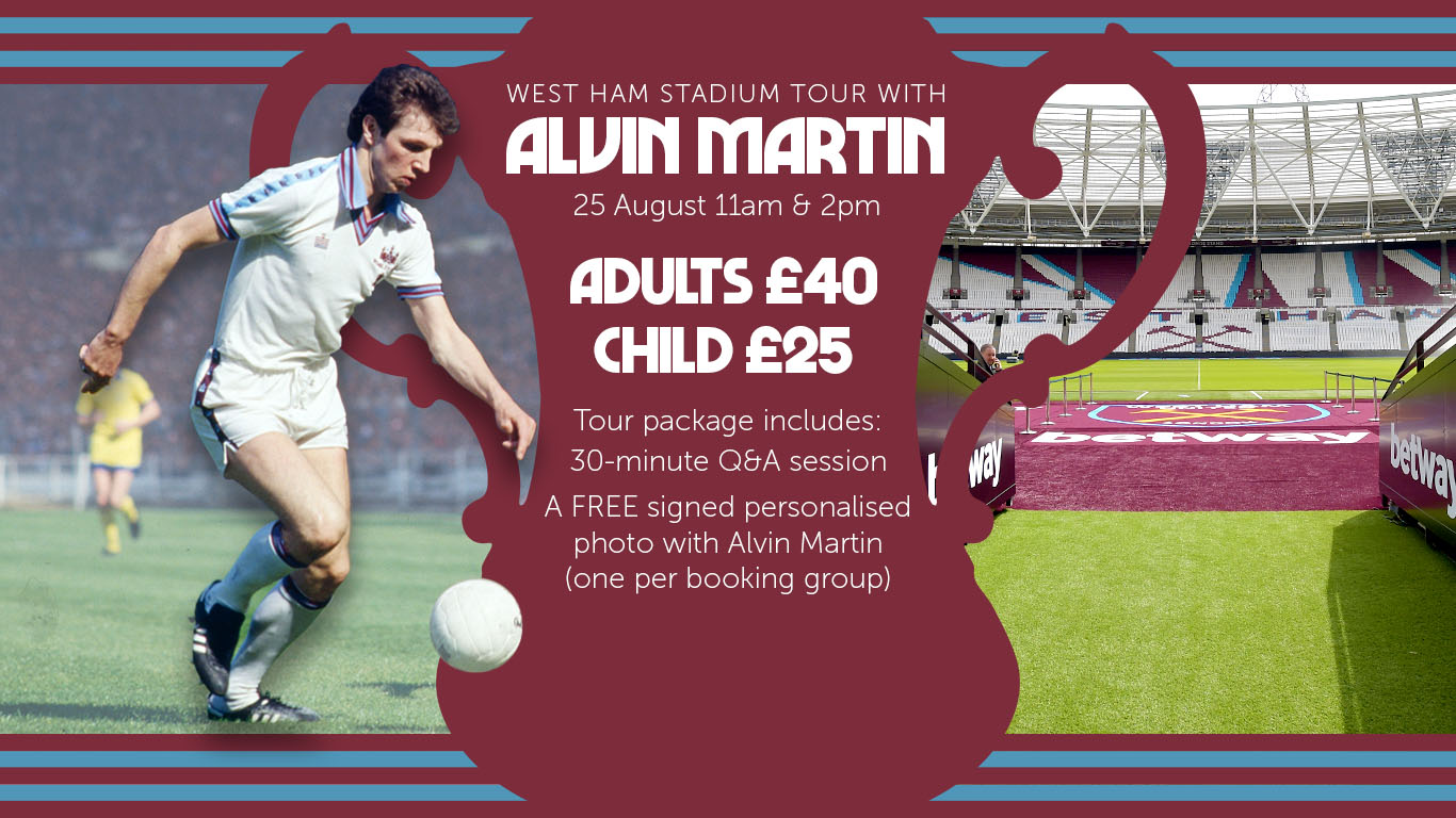 Book Your London Stadium Legends Tour Led By Alvin Martin Now West Ham United