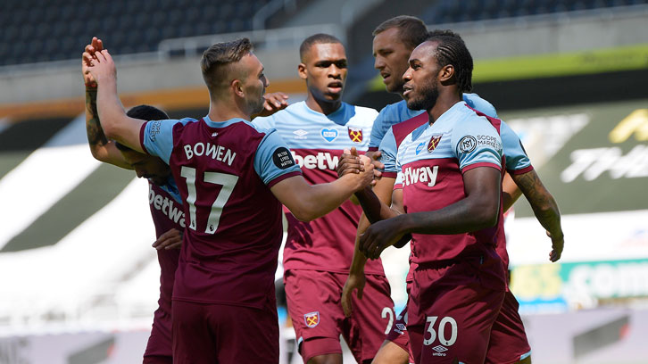 Michail Antonio scores at Newcastle