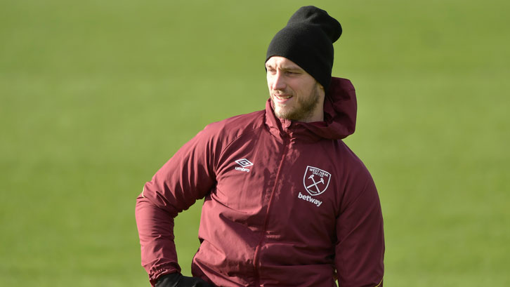 Marko Arnautovic in training at Rush Green