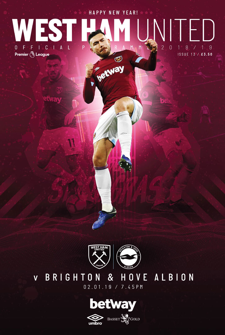 West Ham United v Brighton and Hove Albion Programme Cover