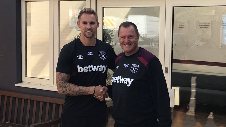 Jack Collison and Terry Westley