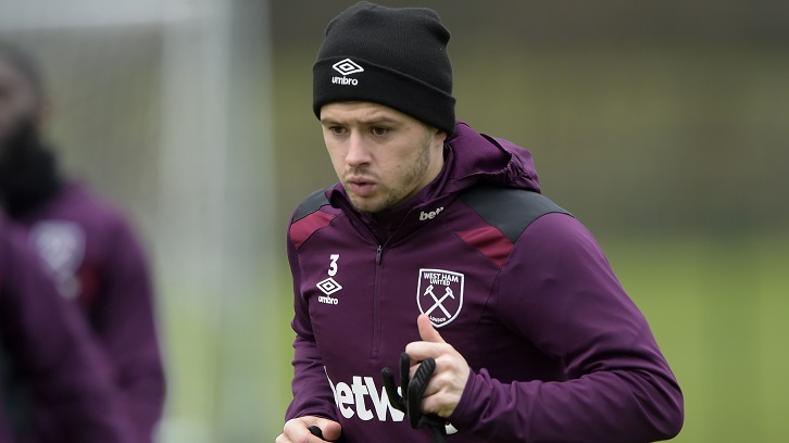 Aaron Cresswell in training at Rush Green