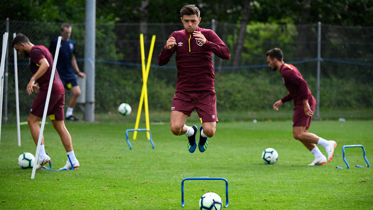 Aaron Cresswell in training in Switzerland