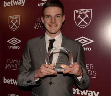 Rice was named Young Hammer of the Year