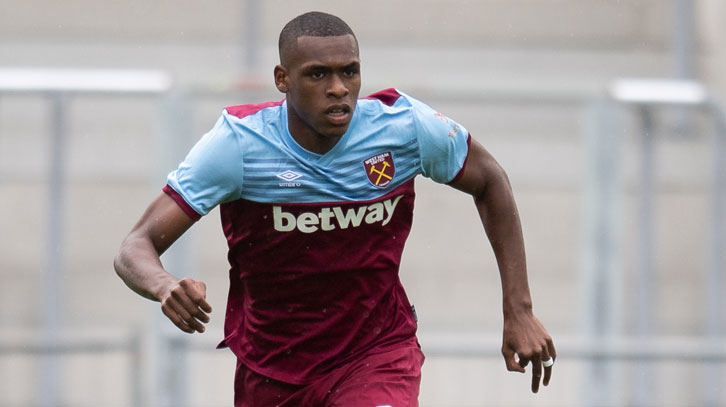 Issa Diop in action in Altach
