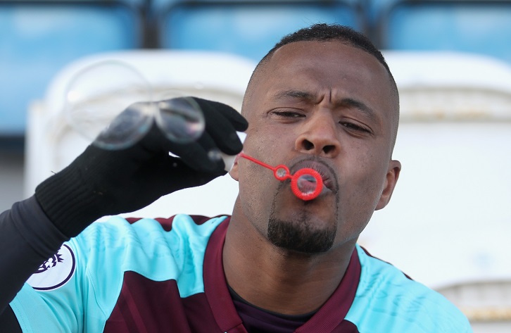 Patrice Evra is blowing bubbles!