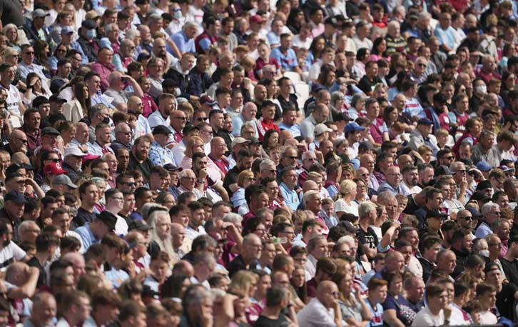 Fans at London Stadium