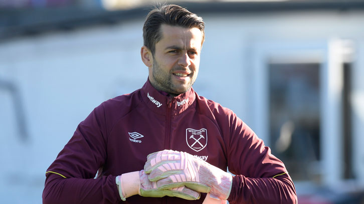 Lukasz Fabianski in training at Rush Green