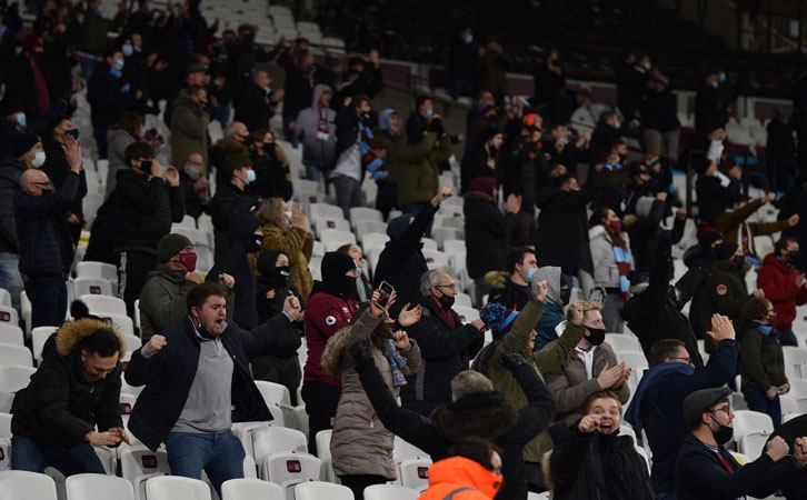 Fans at London Stadium in December