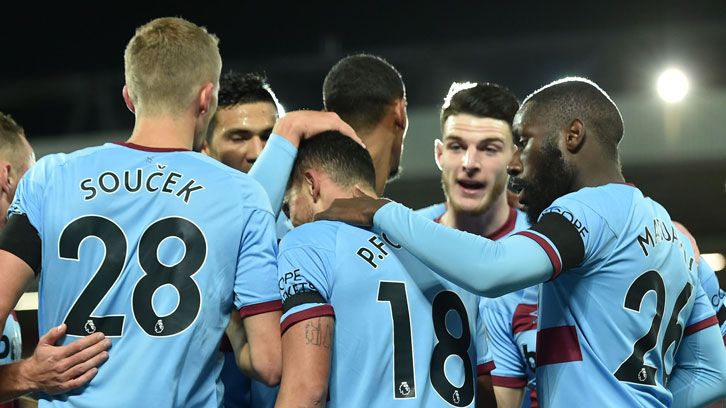 Pablo Fornals celebrates scoring at Liverpool