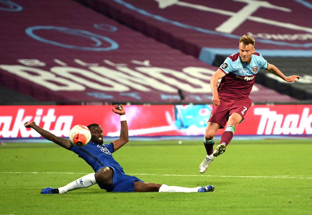 Andriy Yarmolenko scores against Chelsea