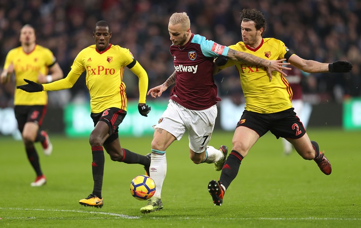 Marko Arnautovic in action against Watford