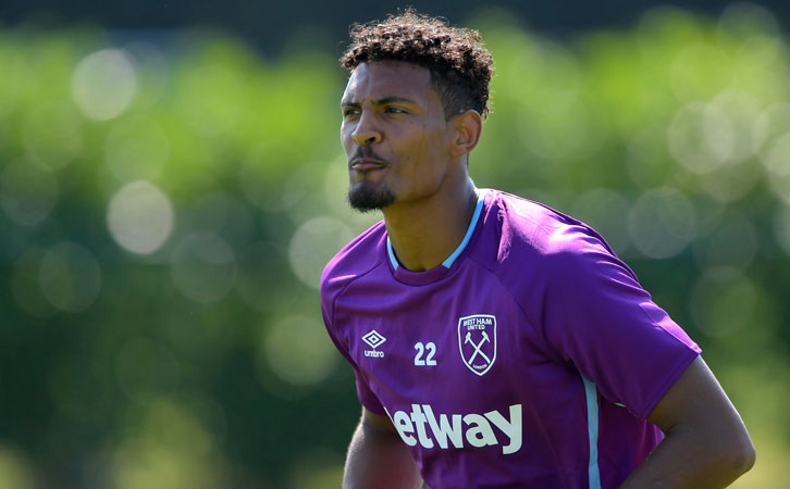 Sebastien Haller in training with the Hammers at Rush Green