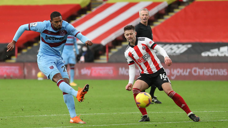 Sebastien Haller scored his sixth goal of the season with a rasping shot