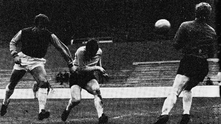 Geoff Hurst scores