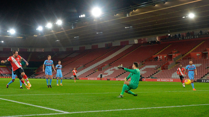 Łukasz Fabiański was beaten by an early Danny Ings strike which was ruled out for offside