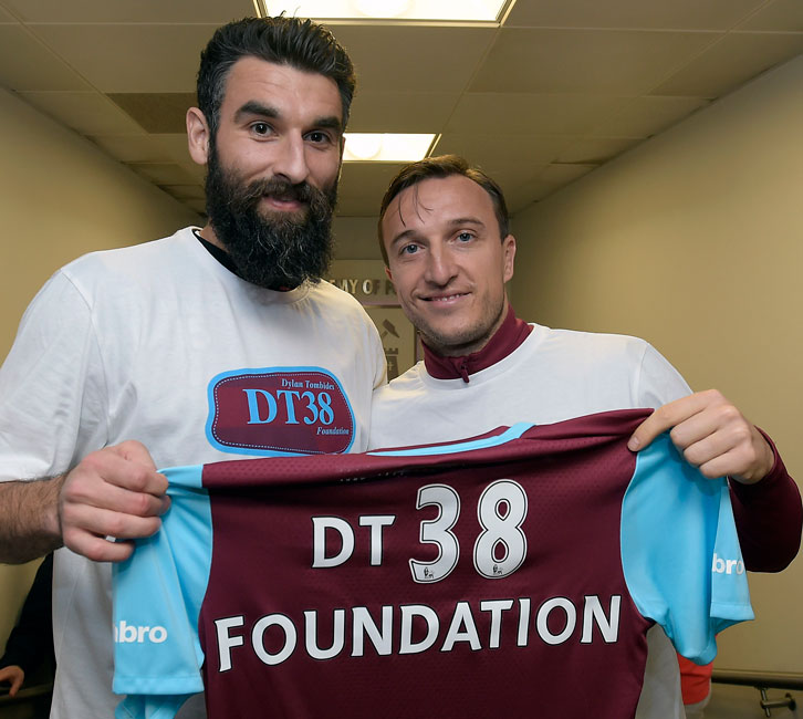 Mile Jedinak (left) has been a staunch supporter of DT38 Foundation