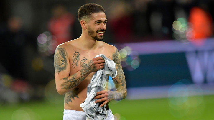 Manuel Lanzini celebrates victory over Newcastle