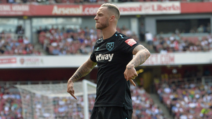 Image result for arnautovic west ham arsenal sept 2018