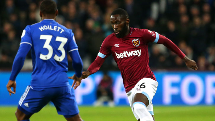 Arthur Masuaku in action against Cardiff City