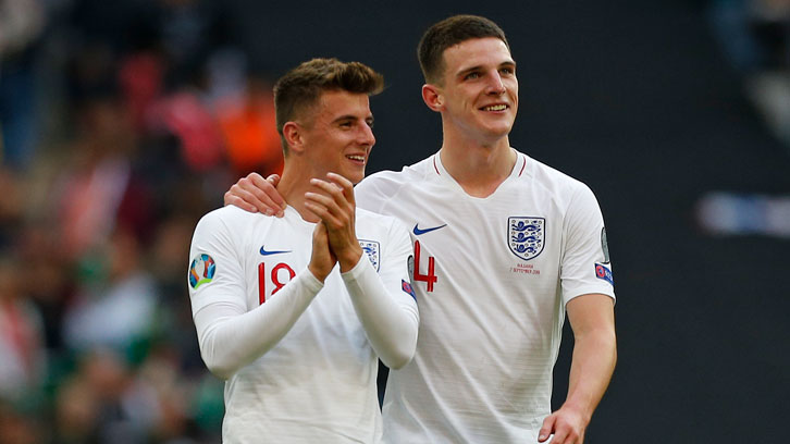 Mason Mount and Declan Rice in England colours