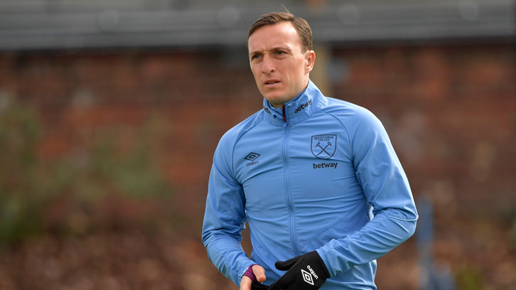 Mark Noble in training at Rush Green