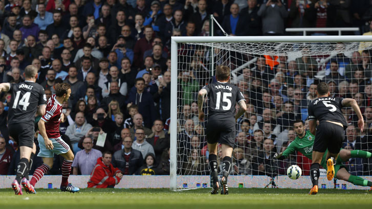 Mark Noble has twice scored a home Premier League winner against Burnley