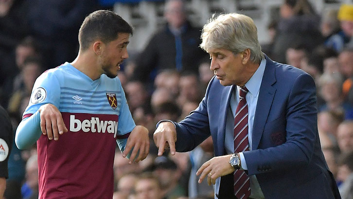 Pablo Fornals and Manuel Pellegrini