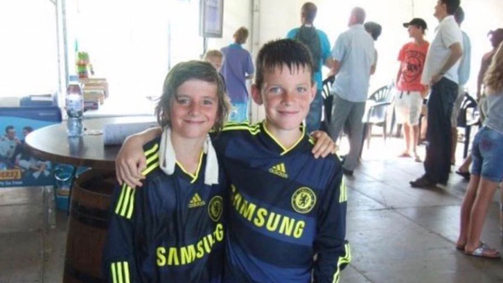 Mason Mount and Declan Rice as youngsters at Chelsea