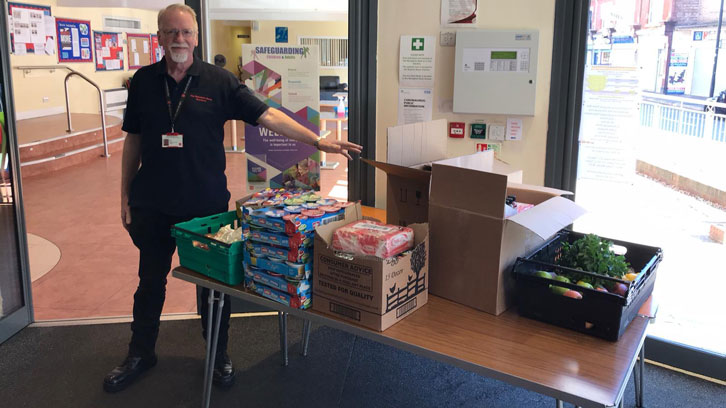 West Ham donated food to Salvation Army Romford