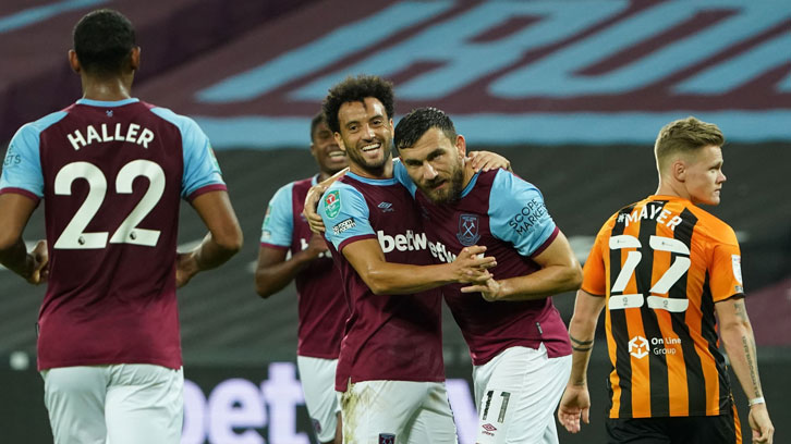 West Ham celebrate against Hull