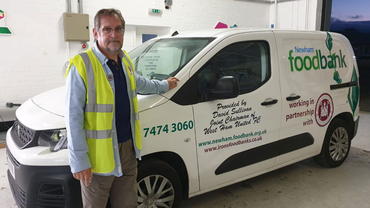 Joint-Chairman David Sullivan funds new delivery van for Newham Foodbank