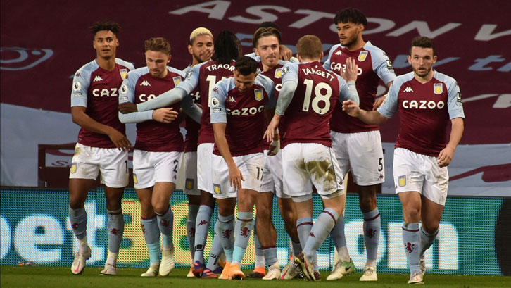 Aston Villa celebrate a goal