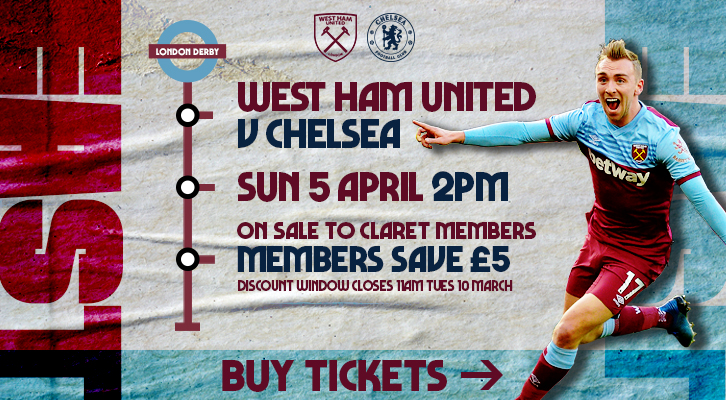 Buy West Ham v Chelsea tickets