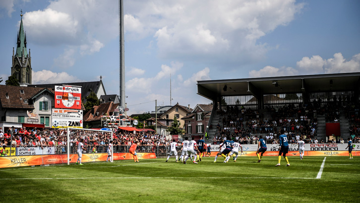 Andy Carroll scores West Ham United's opening goal in FC Winterthur