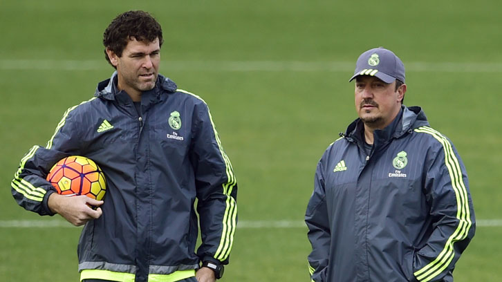 Xavi Valero with Rafa Benitez