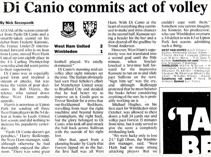 Di Canio commits act of volley