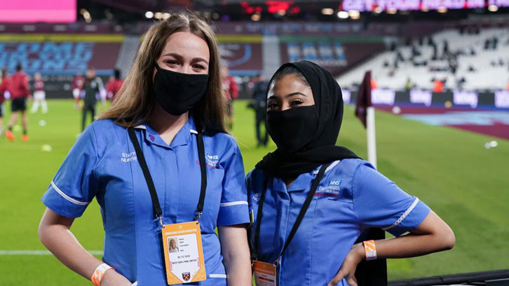 Bianca Nunez-Jaros and Nasiha Sadia from Bart's Newham Hospital
